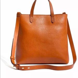 Madewell Leather Bag The Zip-Top Transport Crossbody Tan